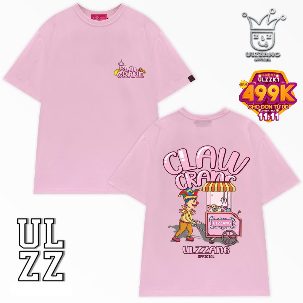 [Mã WABRUL11 giảm 10% đơn 99K] Áo thun unisex local brand ULZZ ulzzang claw crane form dáng rộng tay lỡ U-15