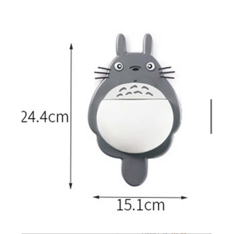 Kệ nhựa gắn tường đựng bàn chải đánh răng hình mèo Totoro dễ thương - giao màu ngẫu nhiên