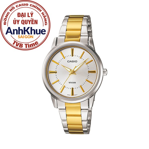 Đồng hồ nữ dây kim loại Casio chính hãng Anh Khuê LTP-1303SG-7AVDF (30mm)