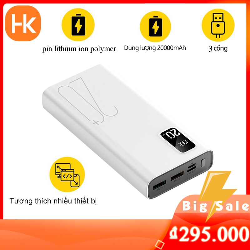 Sạc Dự Phòng 20000mah Iphone Pin Pin Dự Phòng 10000mah Fast Charge Power Bank Chính Hãng xạc dự phòng 20000mah