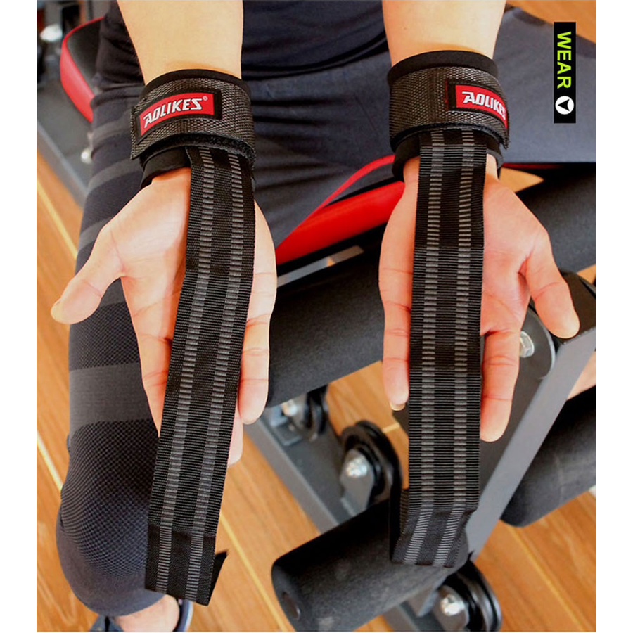 Dây Kéo Lưng Kết Hợp Quấn Cổ Tay Tập Gym Aolikes  AL7638