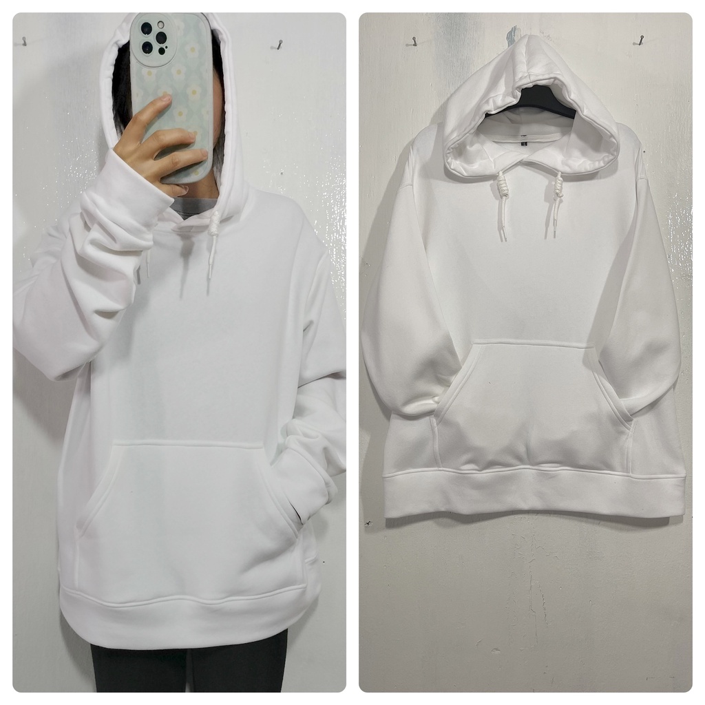 Áo khoác hoodie trơn nam UNISEX 2022 vải nỉ lót bông dày dặn form áo rộng