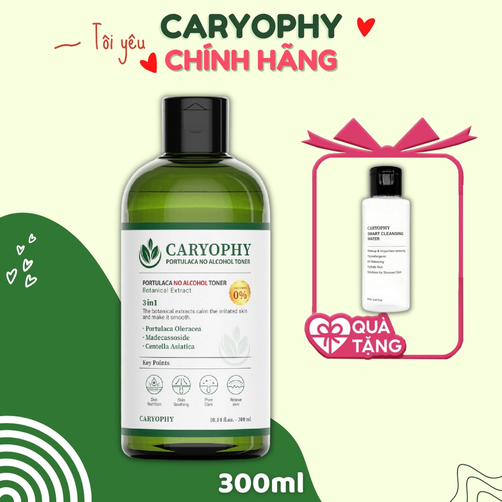 Toner cho da dầu mụn da dầu nhạy cảm ngăn ngừa mụn thâm dành cho da hỗn hợp Caryophy hàn quốc