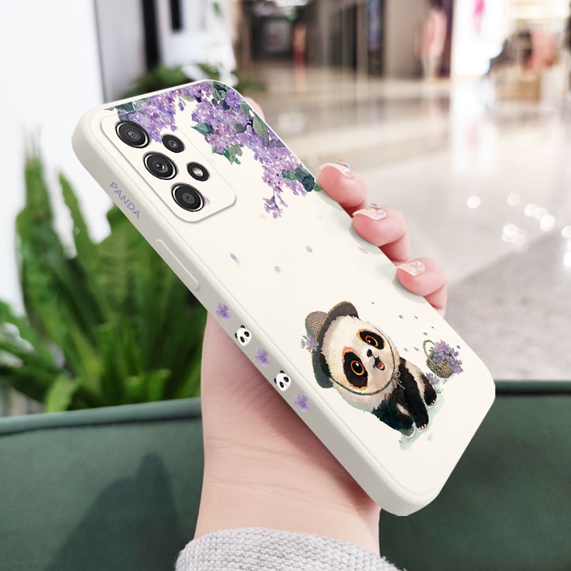 Ốp Điện Thoại Silicon Họa Tiết Gấu Trúc Dễ Thương Dành Cho Samsung Galaxy A73 A53 A33 A23 5G