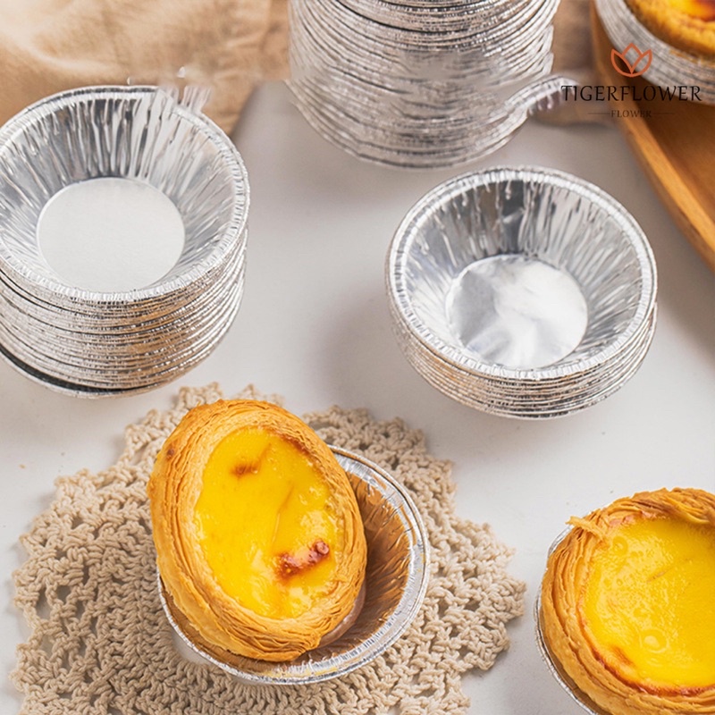 Set 100 chén bạc nhôm nướng bánh Tart