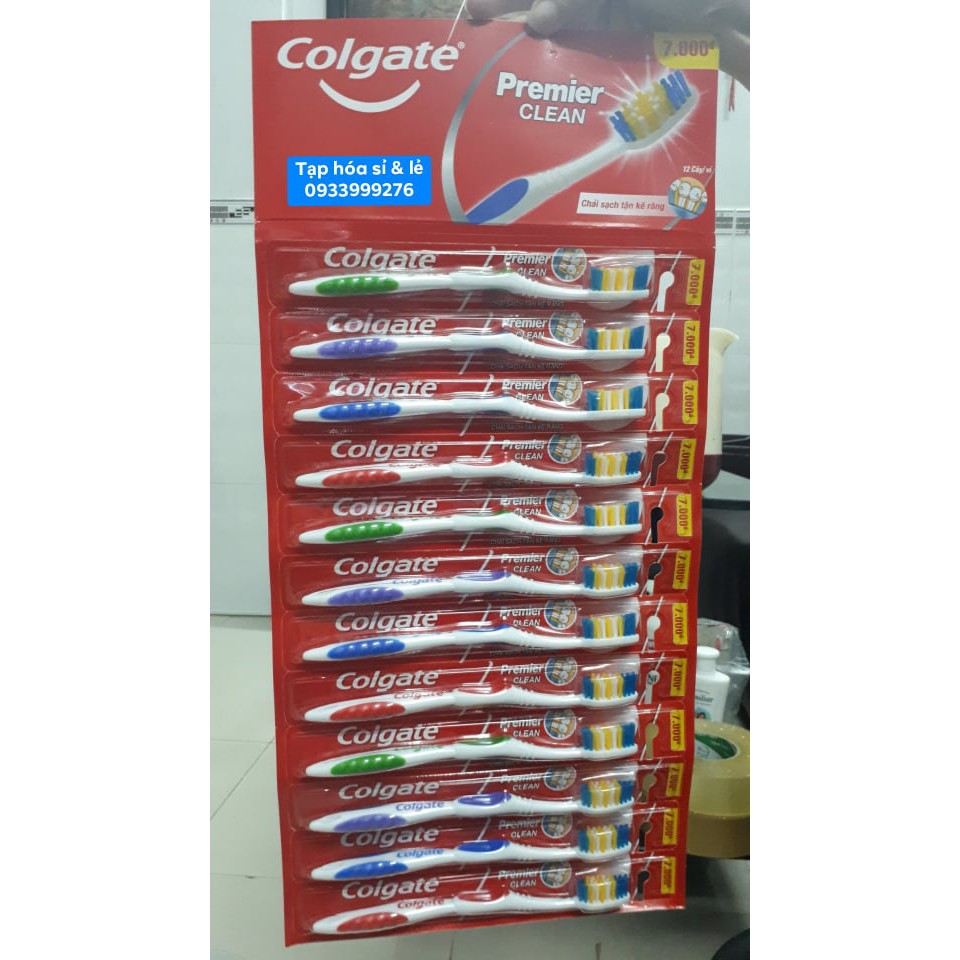 Combo 12 cây bàn chải đánh răng Colgate Premier Clean giá bao bì 7k