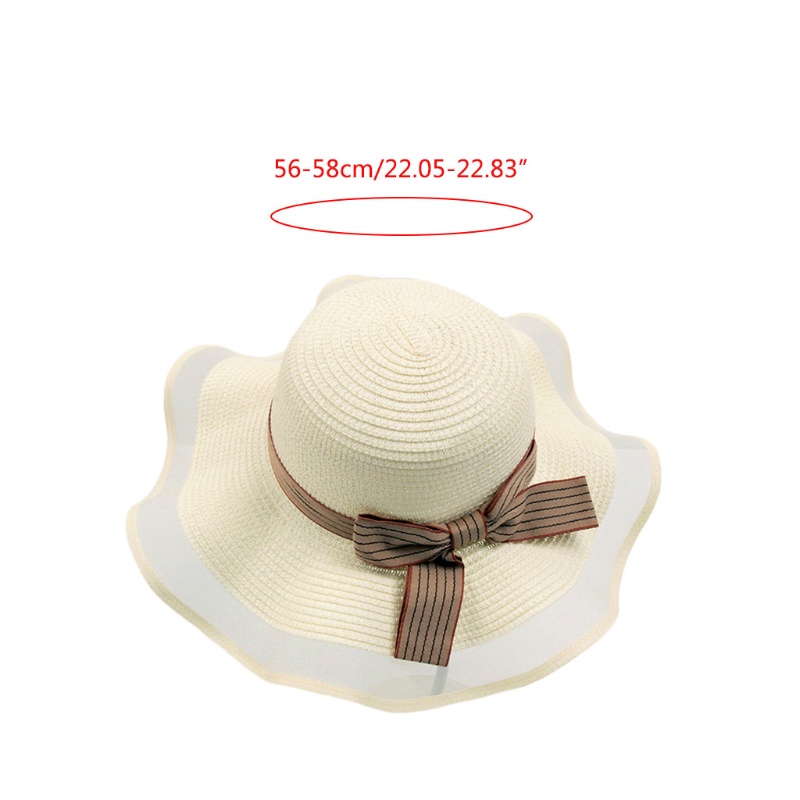 Xiangbao Mũ Rơm Đính Nơ Có Thể Gập Lại Trang Trí Chống Nắng Du Lịch Ngoài Biển Giảm Tia UV Harm