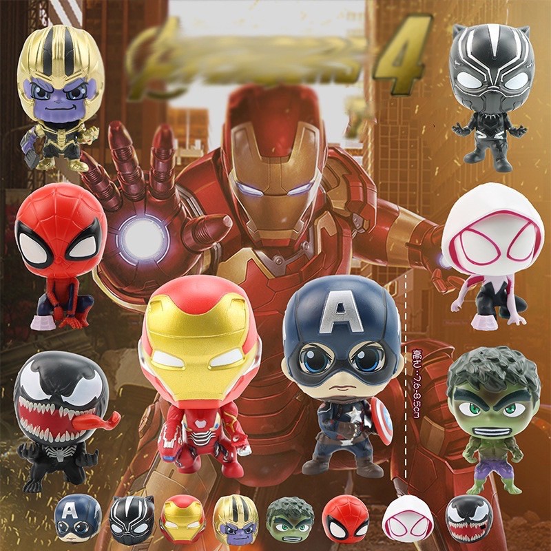 [Trọn gói 8 con] Mô hình Chibi Egg nhân vật Marvel như hình