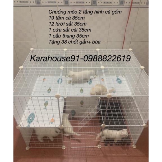 CHUỒNG MÈO 2 TẦNG HÌNH CÁ SIÊU HOT