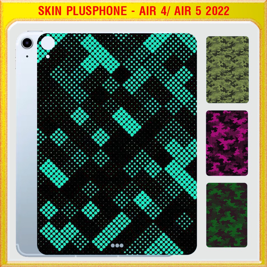 Dán Skin cho mặt sau iPad Air 4 2020, iPad Air 5 2022 10.9 inch màu matrix camo