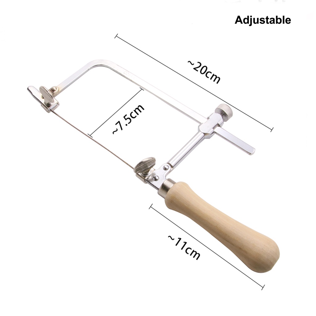 Cưa Cầm Tay Hình Chữ U Với Tay Cầm Bằng Gỗ Có Thể Điều Chỉnh Dùng Cưa Trang Sức Diy