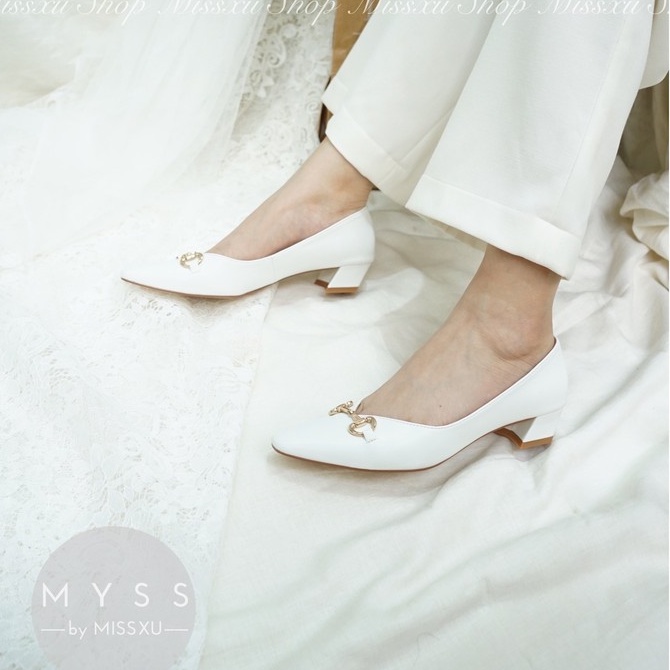 Giày nữ mũi vuông cài khoen 3cm thời trang MYSS - CG186