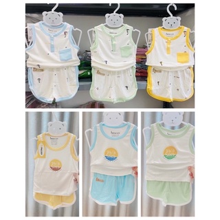 [XẢ HÀNG]Bộ ba lỗ Father Care vải sợi tre mềm mát cho bé