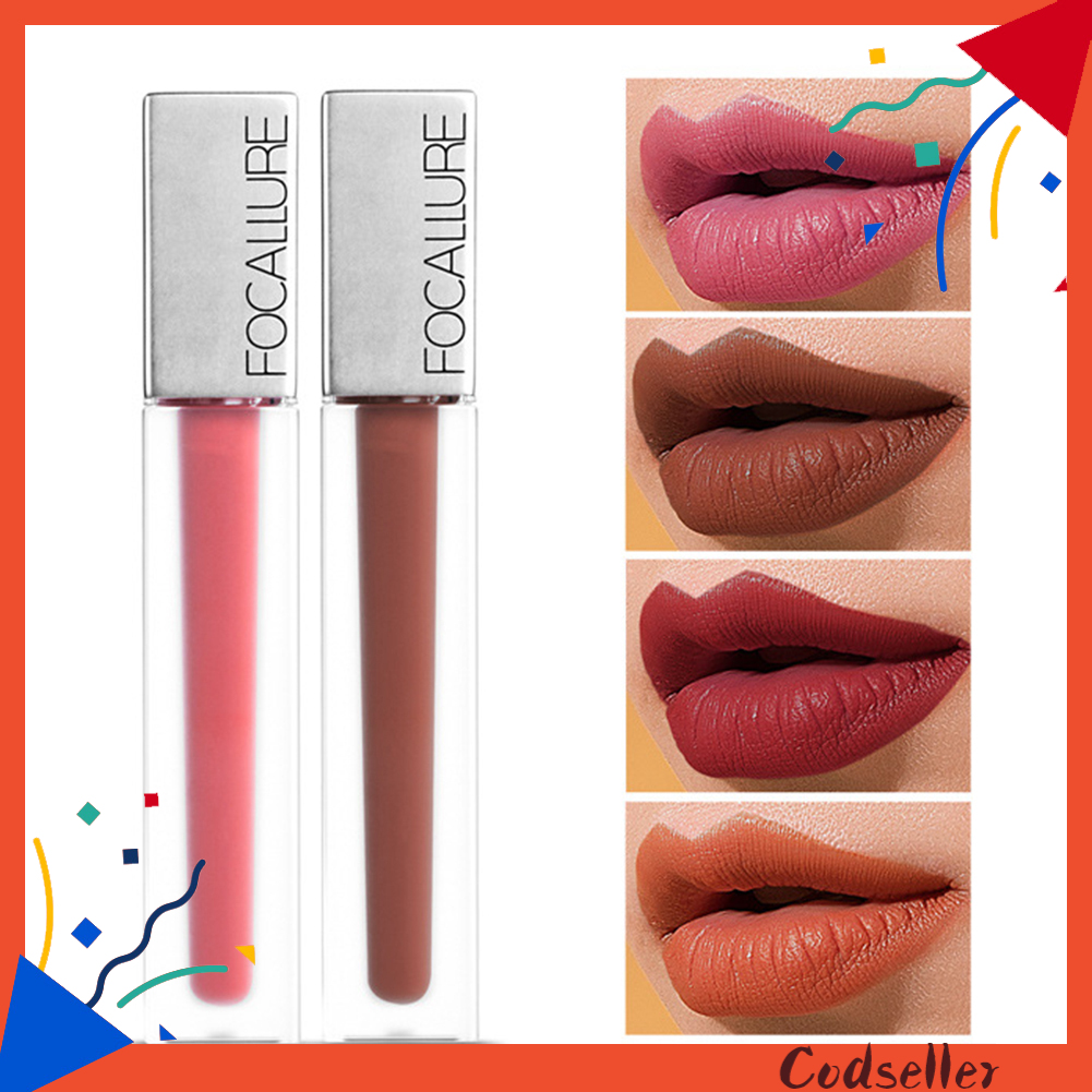 CODseller FOCALLURE Matte Velvet Lasting Non Fading Waterproof Liquid Lip Gloss Lipstick