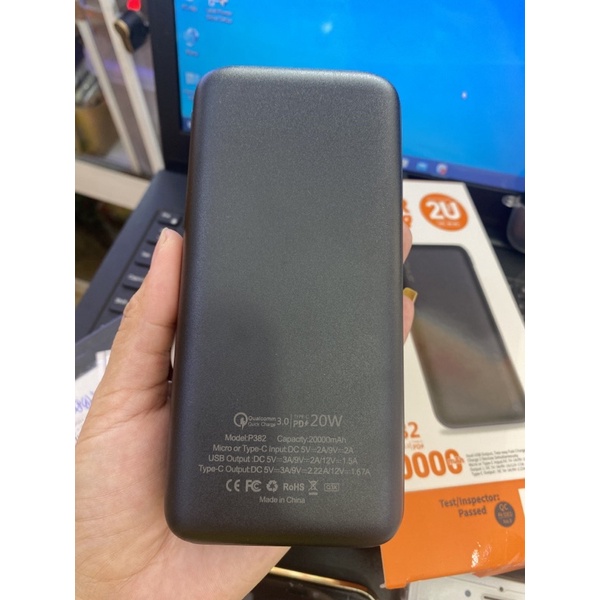 Sạc dự phòng sạc nhanh 20W .dung lượng 20000mah, hàng chính hãng. bh 12 tháng