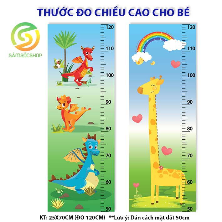 Decal dán tường cho bé  (6 tờ: bảng chữ cái, đếm số, con vật, trái cây, giao thông, thước đo) decal nhựa, KT: 40x60cm