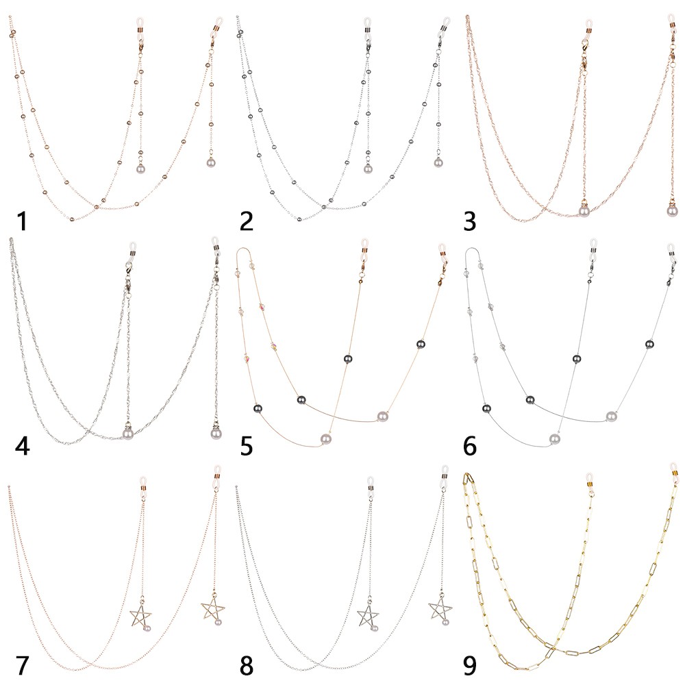Dây Đeo Mắt Kính Dạng Chuỗi Ngọc Trai Thời Trang Cho Nam Và Nữ