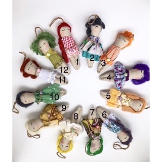 Búp bê vải mini handmade 13cm