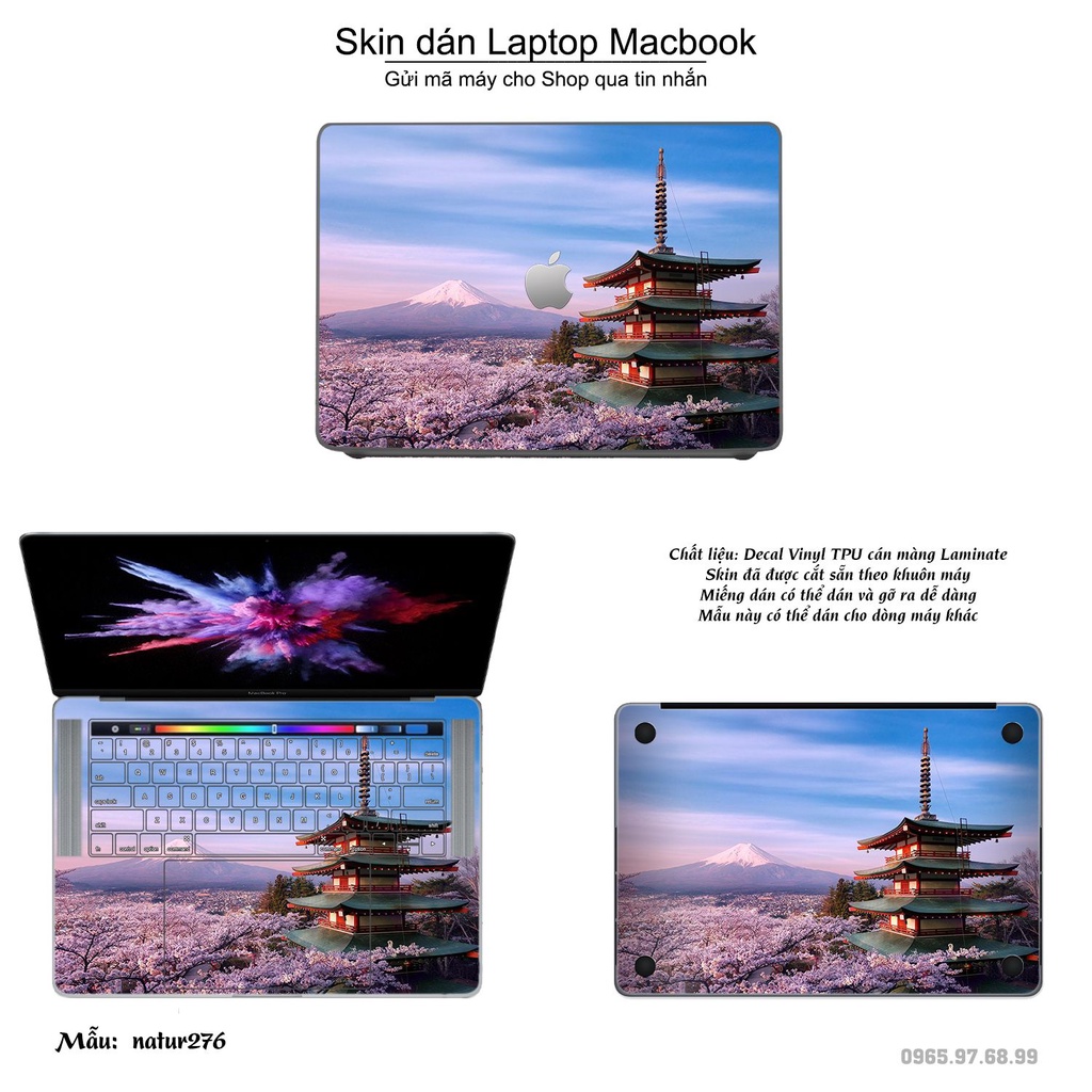 Skin dán Macbook mẫu thiên nhiên (đã cắt sẵn, inbox mã máy cho shop)