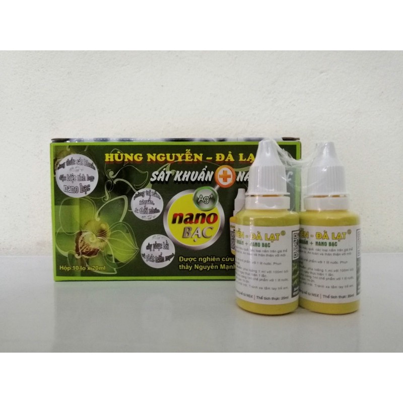 Chế Phẩm Nano Bạc Hùng Nguyễn (20ML) Phòng Trị Nấm & Thối Nhũn Cho Hoa Lan & Cây Cảnh