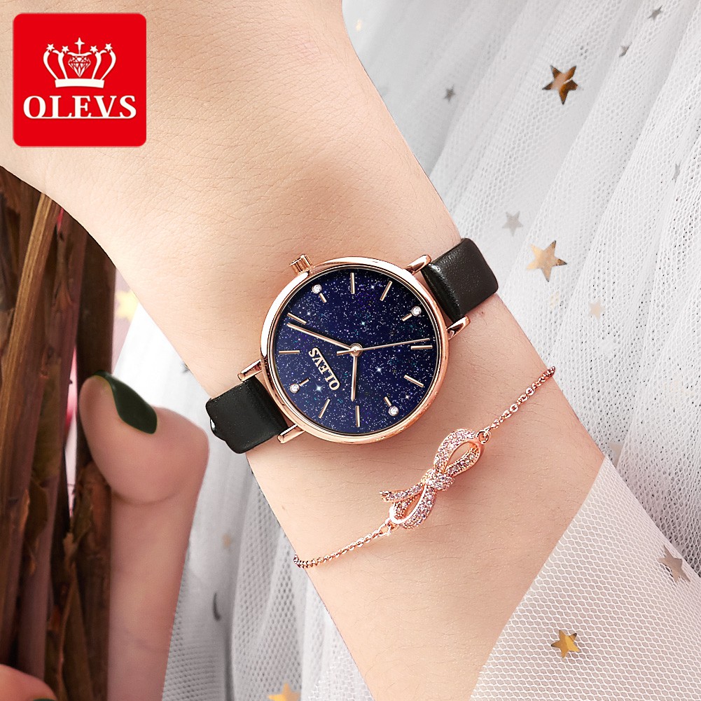 Đồng Hồ OLEVS 6894 Nữ Đeo Tay Chống Thấm Nước Mặt Tròn Không Gỉ Thời Trang | BigBuy360 - bigbuy360.vn