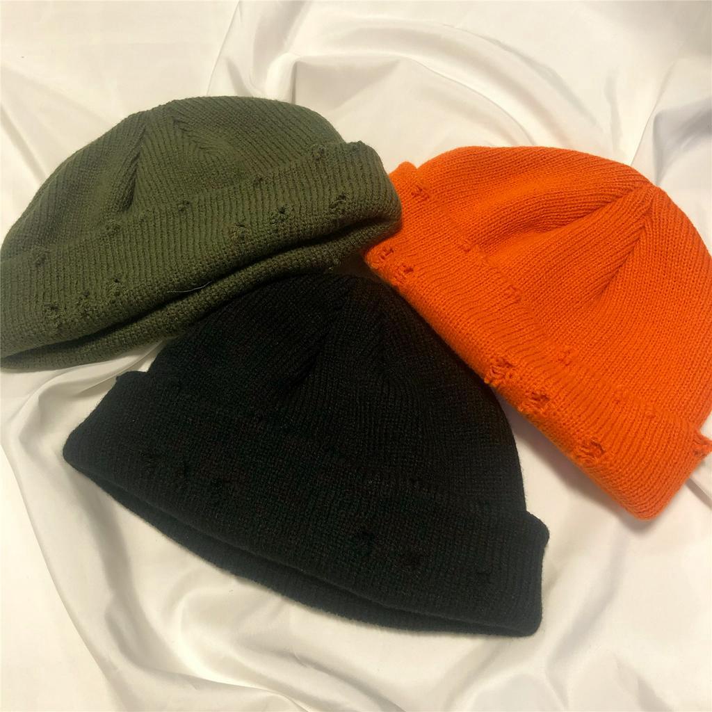 Mũ Len Dệt Kim Thiết Kế Rách Phong Cách Hàn Quốc 22141