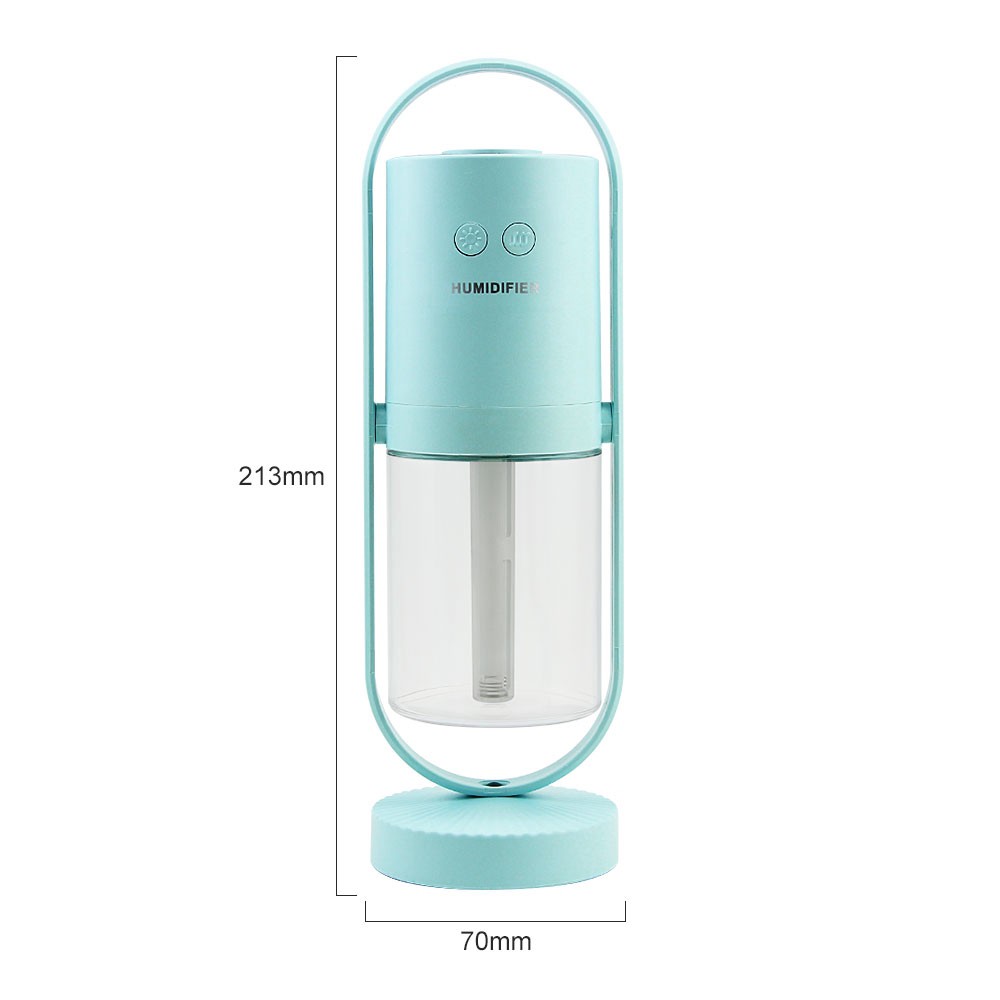 Máy phun sương siêu âm USB mini 2000ml phun hương liệu tạo độ ẩm xoay 360° kiêm máy chiếu đèn LED