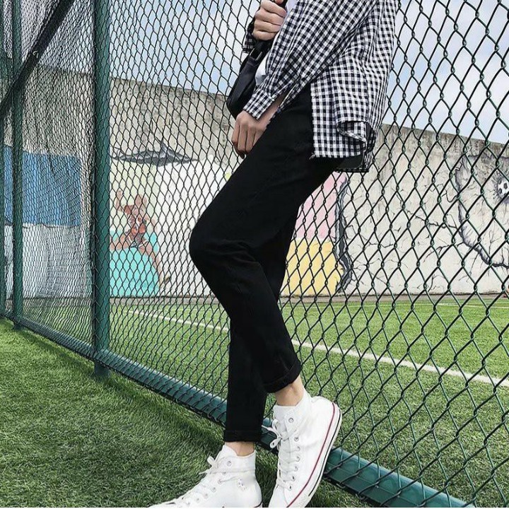 Quần Jean Nam Chất Bò Cao Cấp AD20 Đen Không Rách KINGSPORT