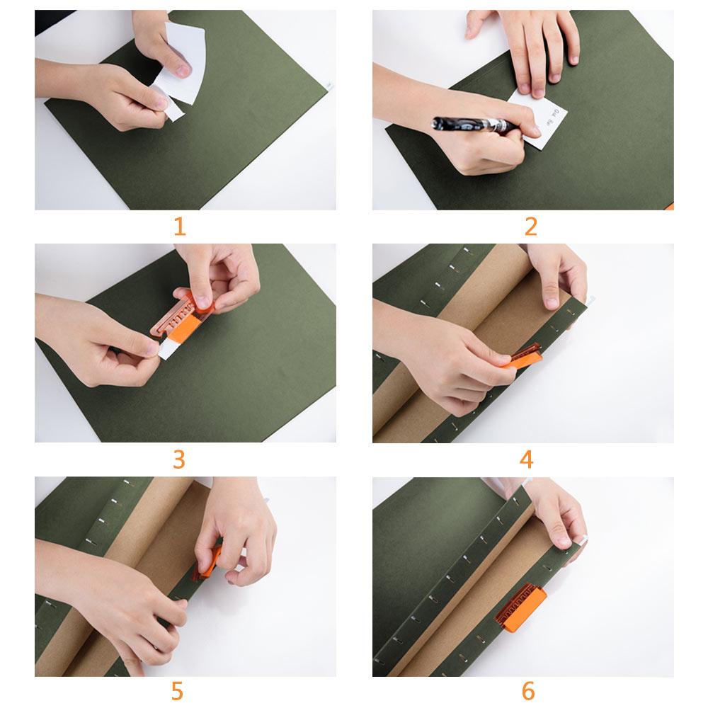 Lonngzhuan Bìa Kẹp Tài Liệu Bằng Nhựa Trơn DIY Có Thể Treo Nhiều Màu Sắc Cho Văn Phòng Trường Học