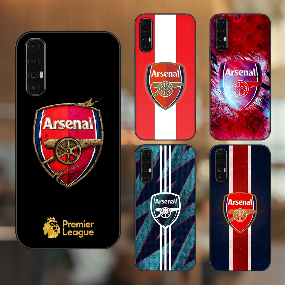 Ốp lưng Oppo Reno 3 Pro viền đen in hình Arsenal FC