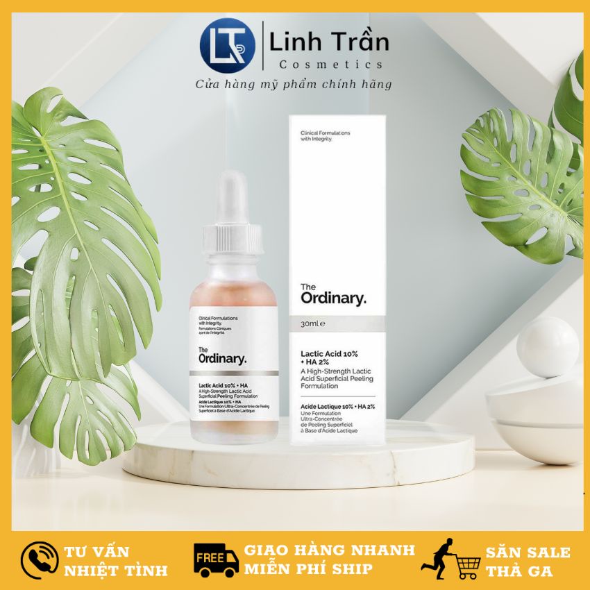 The Ordinary Lactic Acid + HA, Tinh chất tẩy tế bào chết cấp nước giúp da trở bên căng mọng mềm mại