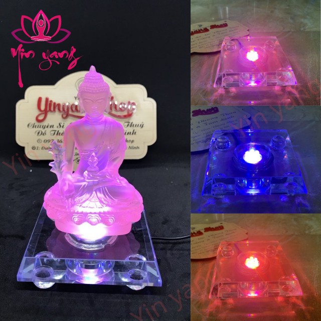 Chân Đế Tháp Xá Lợi Có Đèn Led- Chân Đế Để Tượng Phật Lưu Ly- Yingyang Shop