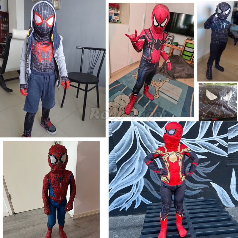Bộ Đồ Hóa Trang Người Nhện / Báo Đen Cho Trẻ Em Và Người Lớn