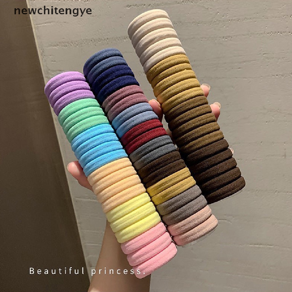 Set 20 Dây Cột Tóc Cao Su Co Giãn Nhiều Màu Sắc Cho Nữ