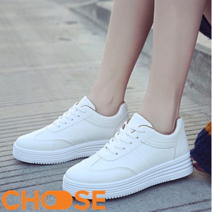 Giày Thể Thao Nữ Sneaker Màu Trắng Choose Tăng Chiều Cao Cho Học Sinh GK9K2 | BigBuy360 - bigbuy360.vn