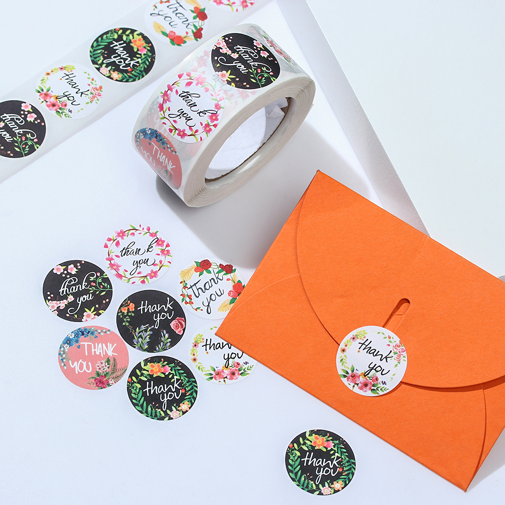 Set 500 / 1000 Nhãn Dán 1 Inch Trang Trí Đa Năng Tiện Dụng