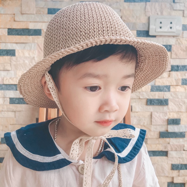 Mũ ajuma sợi thô cho bé