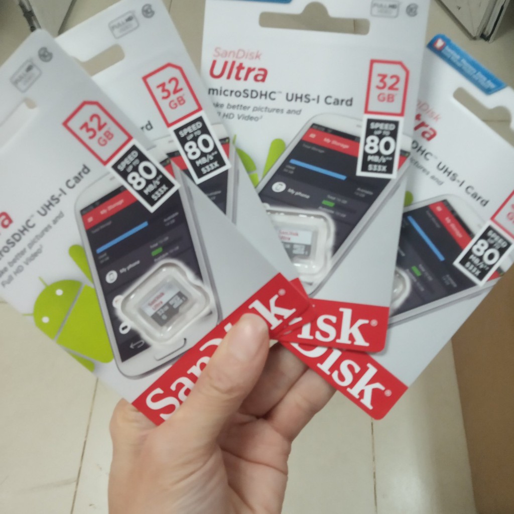 {Giá Tốt Nhất} Thẻ nhớ sandick - 32G -- 80Mb/s - BẢO HÀNH 5NĂM