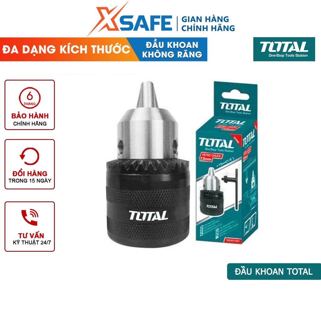 Đầu khoan (không răng cưa) TOTAL năng khoan 1.0 - 20mm, đầu khoan 60-115mm - [XSAFE]