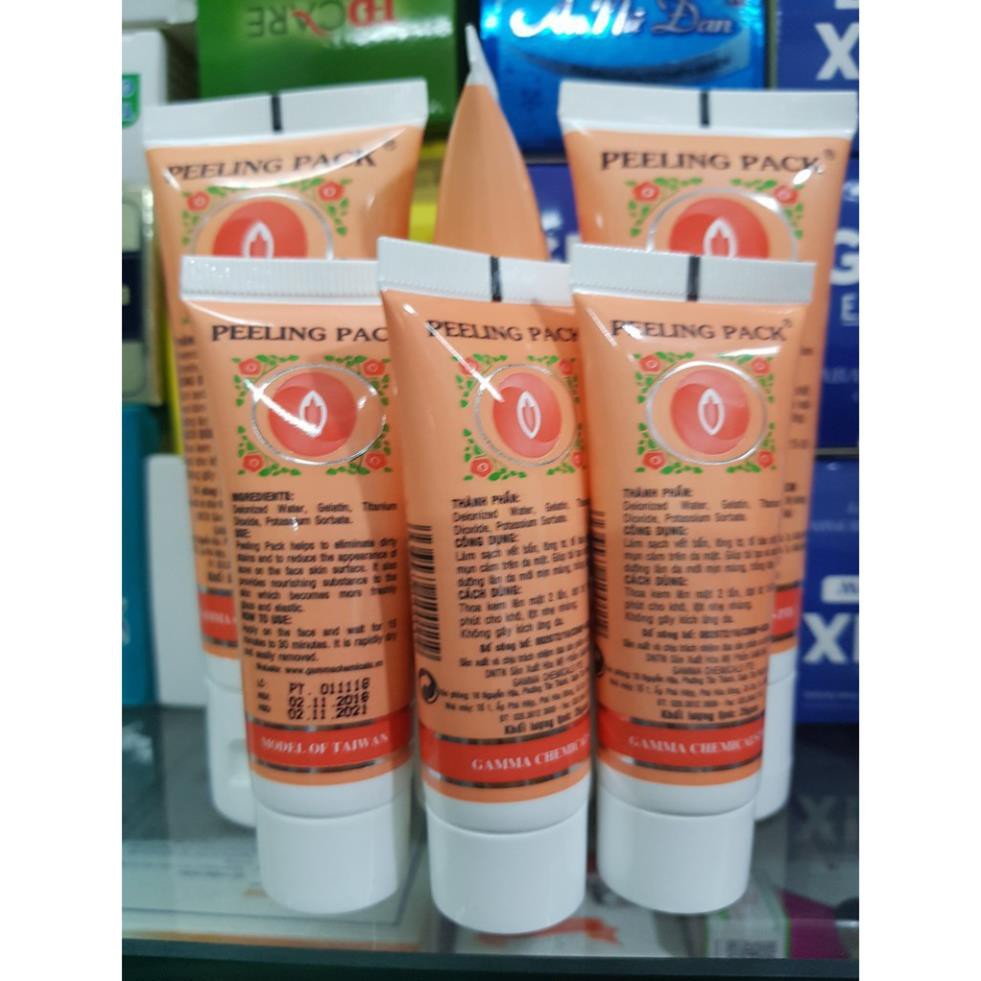 tube gel mặt nạ lột mụn peeling pack