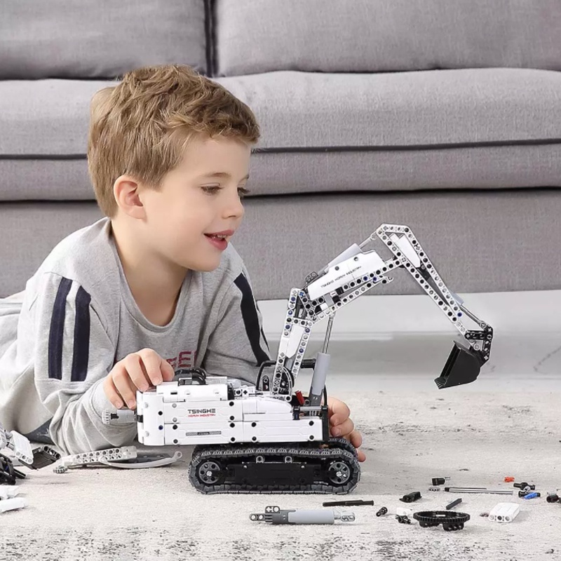 Đồ Chơi Mô Hình Xe Cần Cẩu Xiaomi ONEBOT Có Thể Xoay 360 Độ DIY