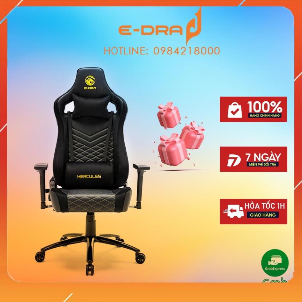 Ghế gaming E-DRA Hercules EGC203 V2 Black, Ghế Gaming Cao cấp Chống Đau Lưng, Êm Ái