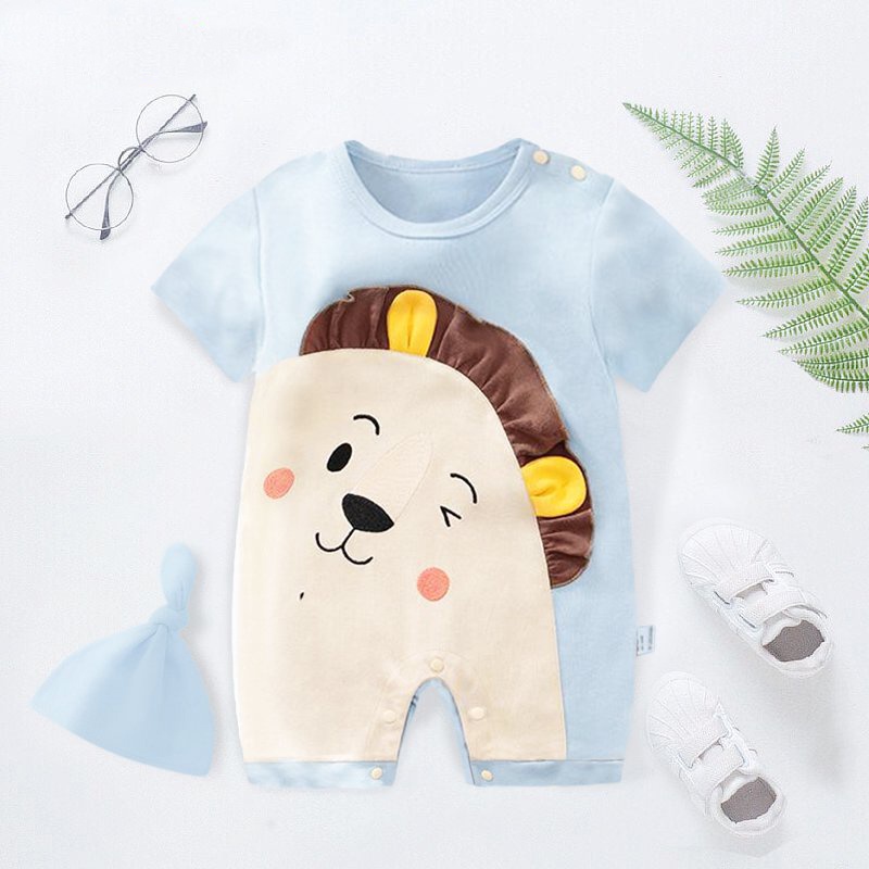 Body Đùi Cộc Tay Cho Bé Trai Bé Gái Dễ Thương Vải Cotton Mềm Mịn Cho Bé 3-12kg