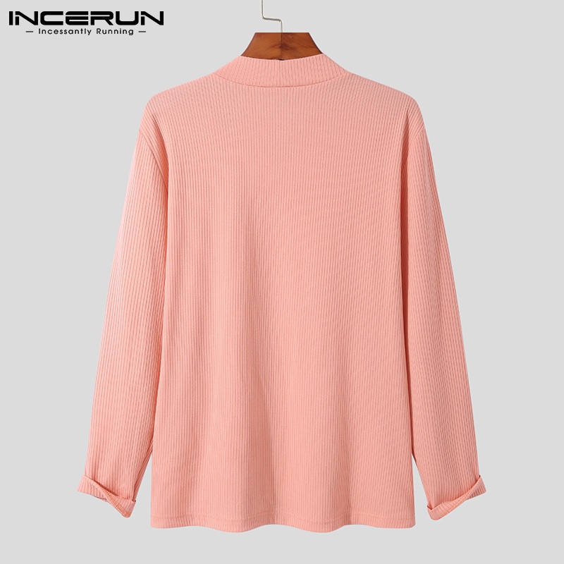 Áo Incerun tay dài cổ cao 4 màu cho nam