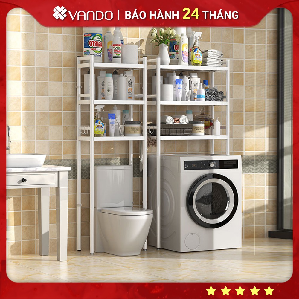 [𝐅𝐫𝐞𝐞𝐬𝐡𝐢𝐩] Kệ để đồ inox 304 đa năng trên máy giặt, bồn cầu VANDO K11 Cao Cấp