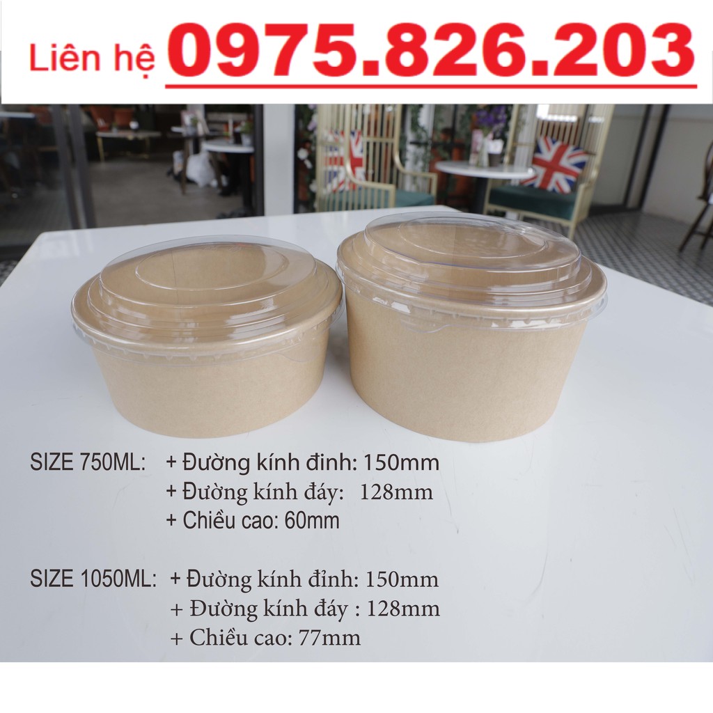 300c tô giấy kraft đựng bánh bông lan trứng muối (hàng thanh lý) - Có nhận thiết kế và in theo yêu cầu