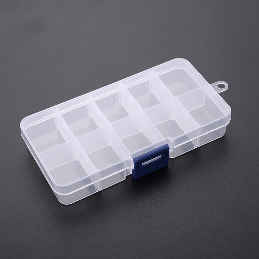 Hộp nhựa 10 ngăn đựng đồ trang sức