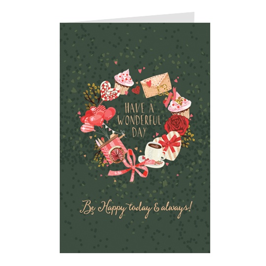 Thiệp chúc mừng Greenwood , 10x15cm, kèm phong bì, Thiệp Việt Nam