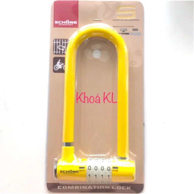 Ổ khoá số chữ U SCHONE SC-803 chính hãng chiều dài càng khoá 140mm