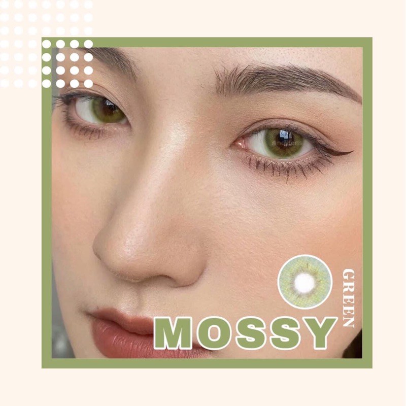 Kính áp tròng màu xanh tây Mossy Green Hàn Quốc